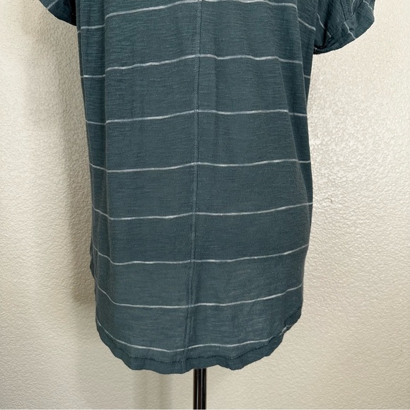 Madewell Blue White Striped Short Sleeves Tee, Sz Medium - Picture 8 of 10